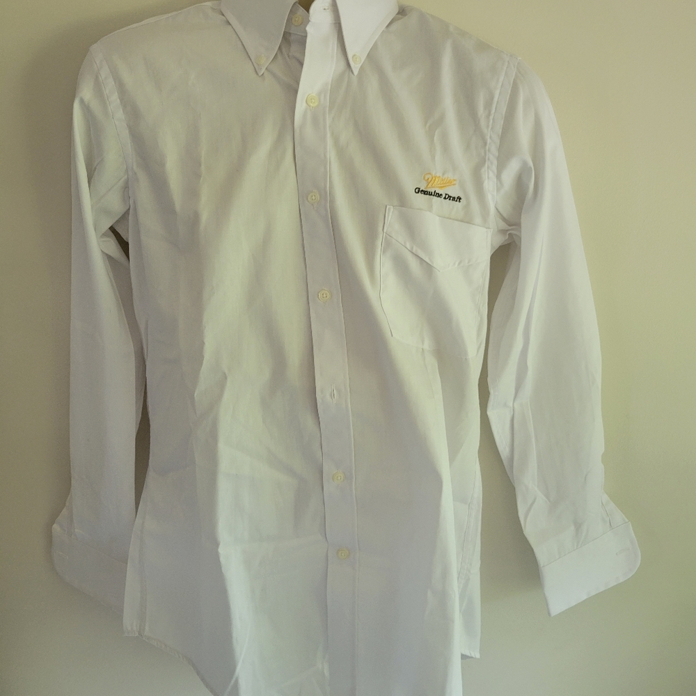 MILLER Genuine Draft Embroidered PATCH Delivery Man Uniform WORK SHIRT